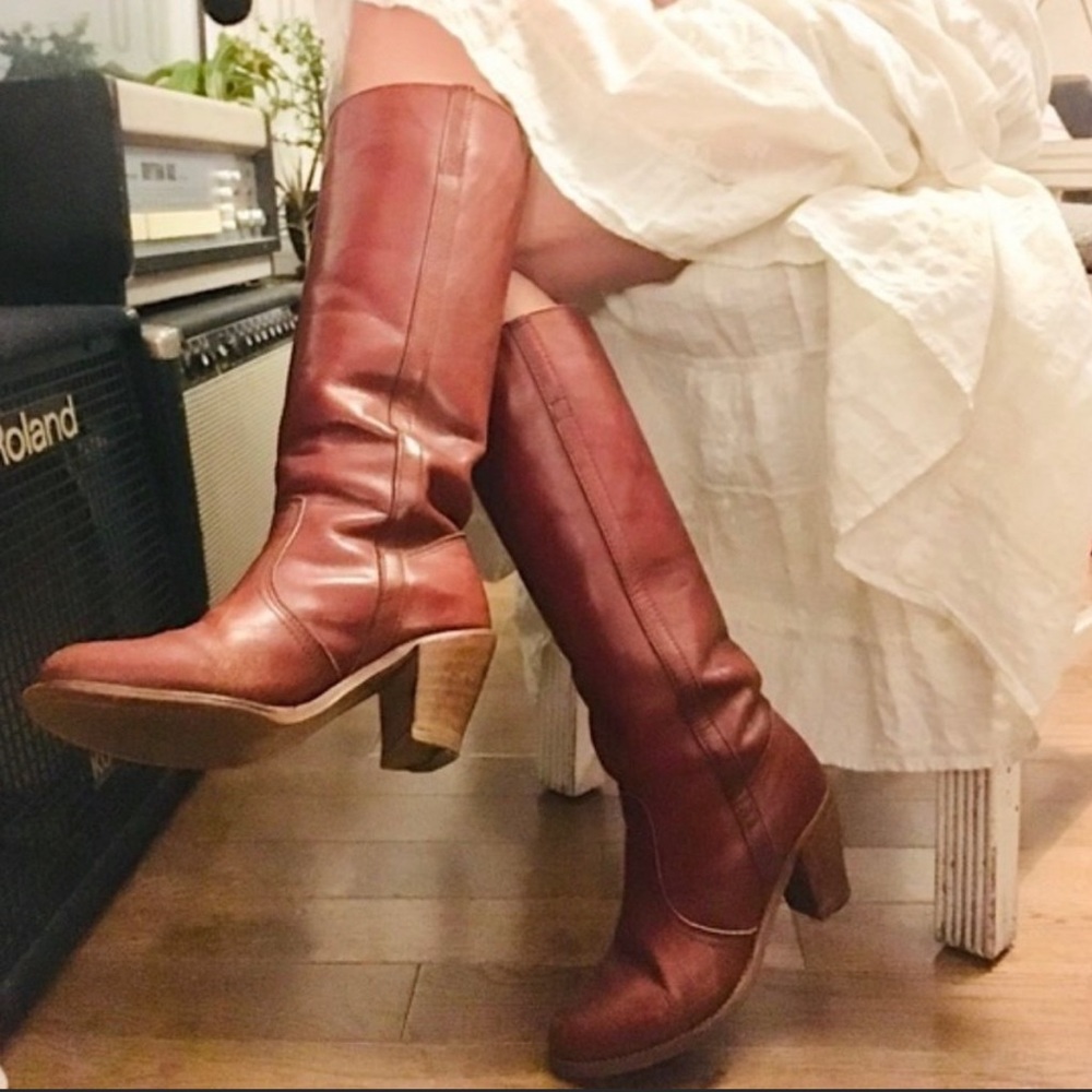 Vintage 70s Dex Leather boots sz 5